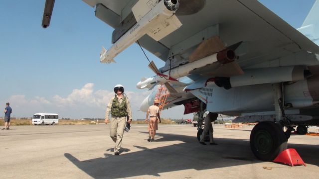 Aviones rusos en Siria