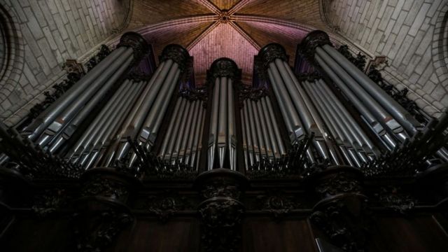 The great organ at Notre Dame in Paris