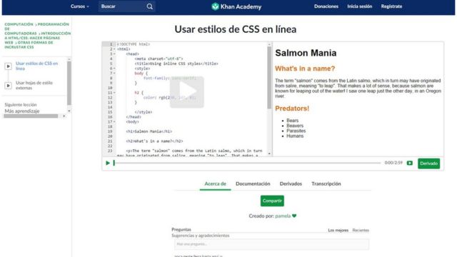 Página web del curso