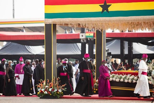 Burial of Jerry Rawlings: Late Ghana Prez Jerry John Rawlings Funeral photos for Black Star Square, Accra military cemetery