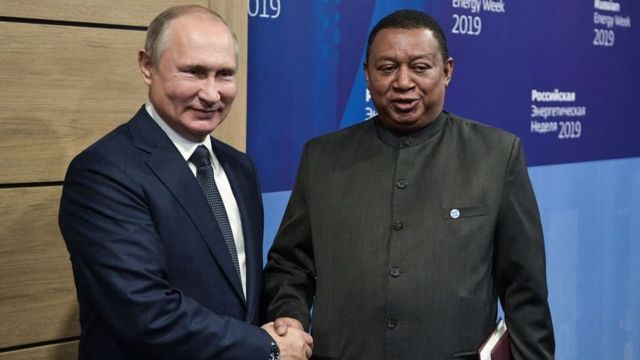 Tổng thống Nga Vladimir Putin và Tổng thư ký Opec Mohammad Barkindo: Opec + cắt giảm nguồn cung dầu vào năm 2020