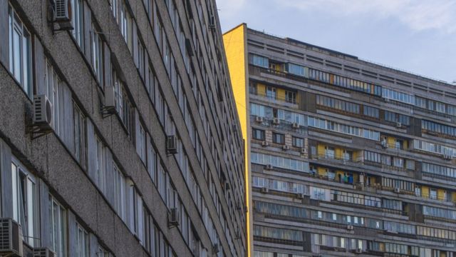 Edifícios da era soviética em Kiev