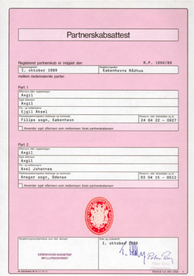 certidão de casamento