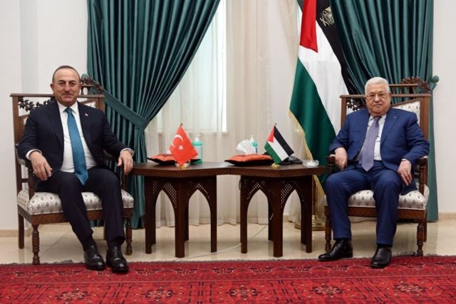 Dışişleri Bakanı Mevlüt Çavuşoğlu ve Filistin Devlet Başkanı Mahmud Abbas
