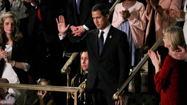 Juan Guaidó en el Congreso de Estados Unidos.