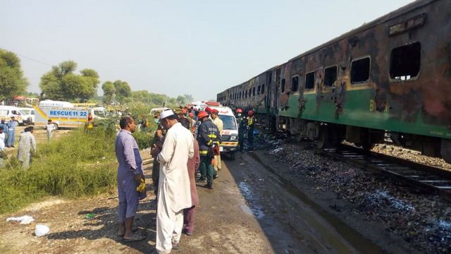 列車火災で73人以上死亡 乗客の調理で爆発か パキスタン Bbcニュース