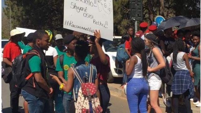 Afrique du Sud, lycée, manifestation