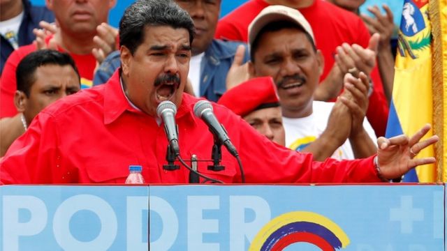 Maduro durante el cierre de campaña.