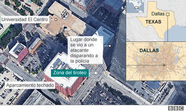Mapa del lugar del ataque