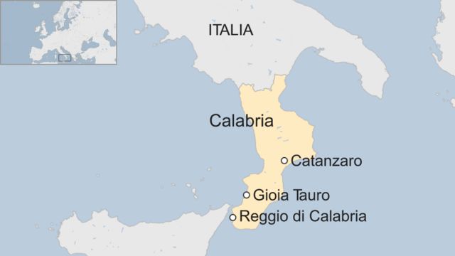 Mapa de Calabria