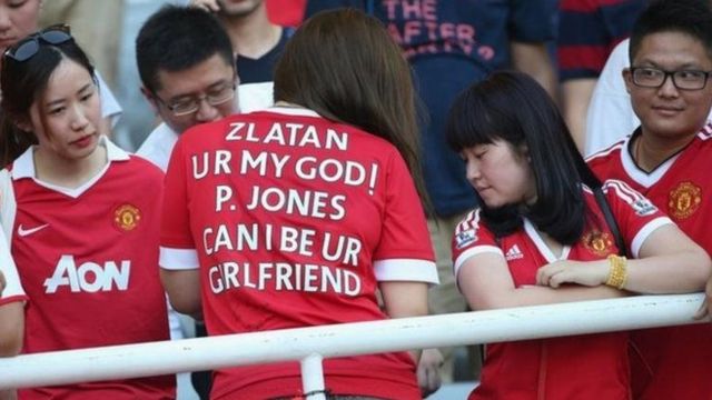 Wasu masu sha'awar kungiyar Manchester United kenan a China