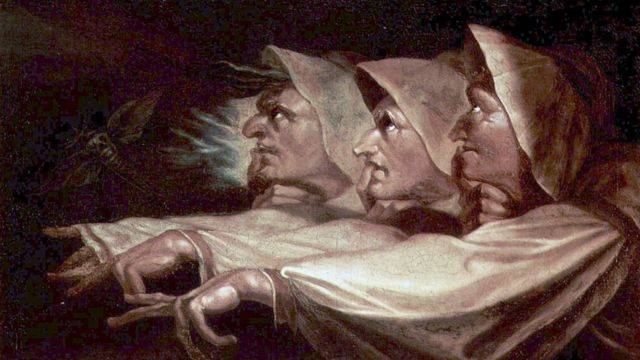 Три ведьмы. Иллюстрация к трагедии Шекспира "Макбет"