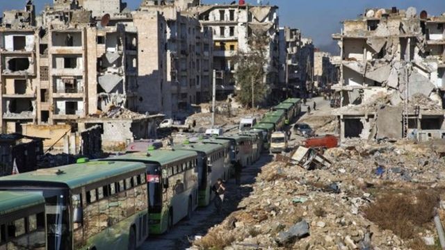 Motocin bas-bas na jira su soma kwashe farar-hula daga Aleppo