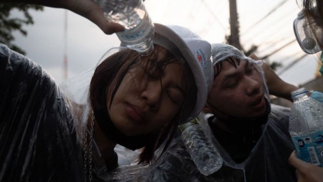 Dozens of people were injured during the protest that shook Bangkok