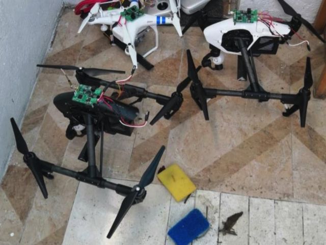 Dron usado por grupos de delincuencia organizada