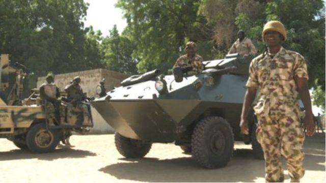 Des soldats du Nigeria