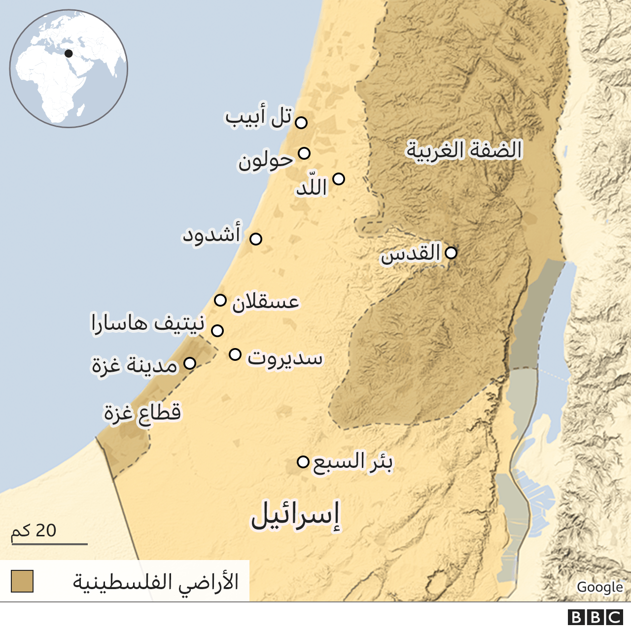 خارطة غزة
