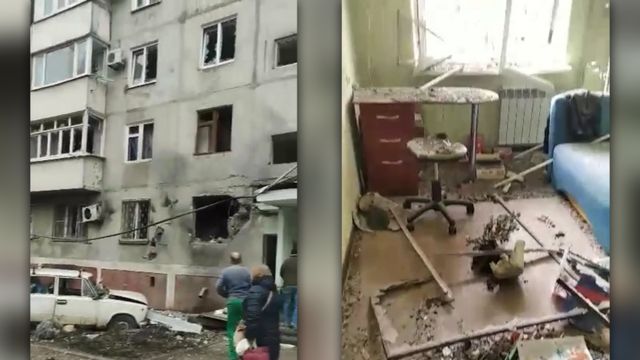 O apartamento de Yuliia em Mariupol foi destruído