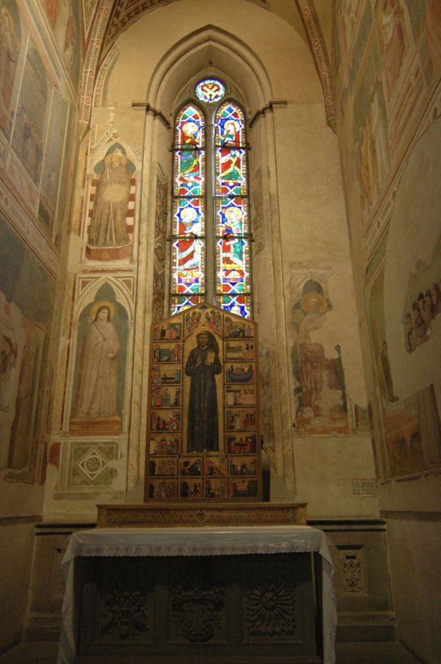 Capela Bardi, da Basílica de Santa Cruz, pintada por Giotto di Bondone