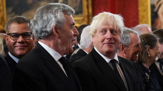 Gordon Brown y Boris Johnson, ex primeros ministros de Reino Unido