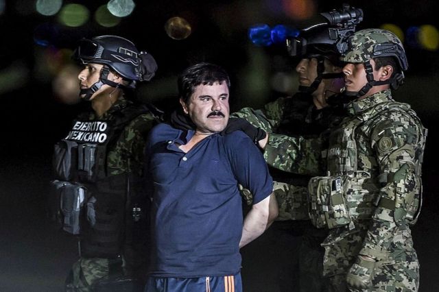 El Chapo detenido.