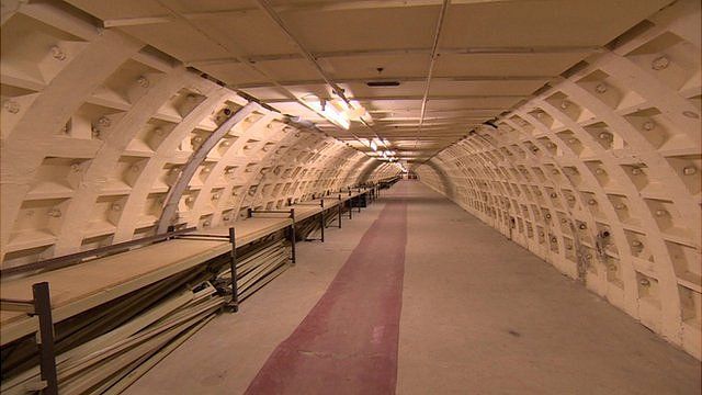 Tunnel beneath Clapham South Tube station