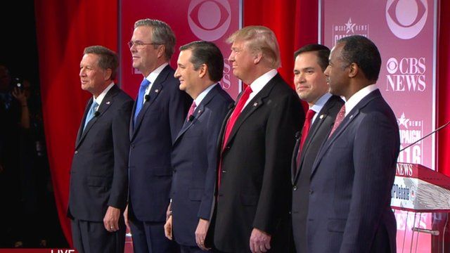 Republican Candidates Get Personal During Debate Bbc News