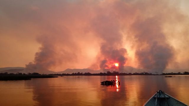 Fumaça no Pantanal