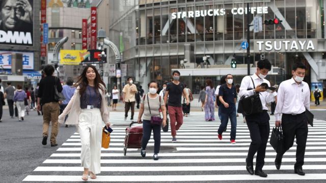 people on the street in japan