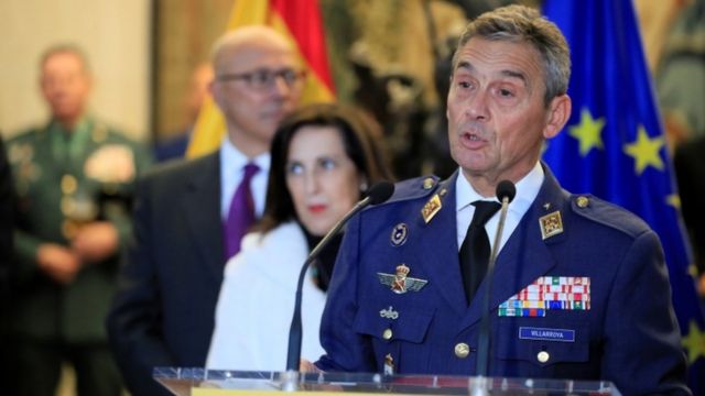 Spanish Army Chief of Staff Miguel Angel Villaroya