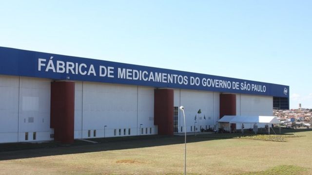Fachada da Fábrica de Medicamentos do Estado de São Paulo