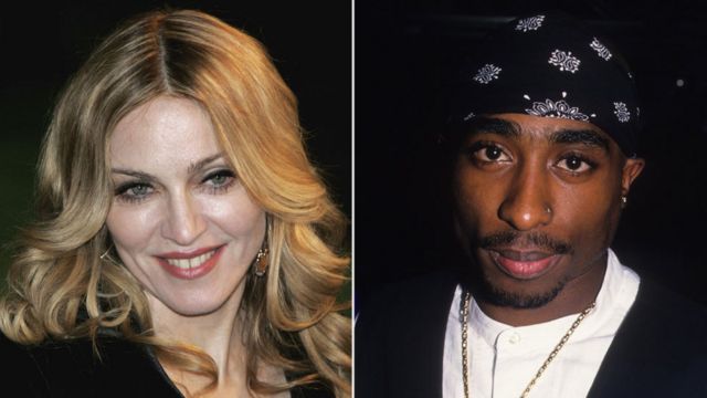 Tupac (R) and Madonna