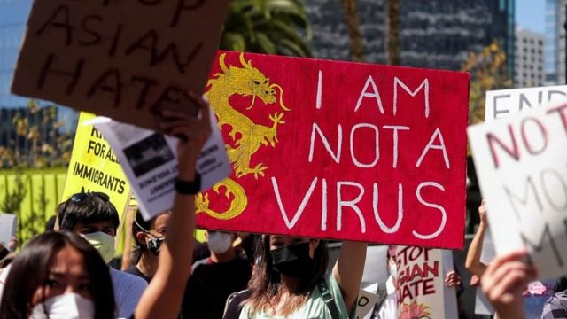 新冠病毒以来在英国的不少亚裔人受到了仇视(photo:BBC)