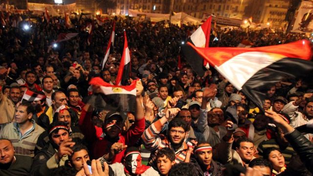 احتجاجات 2011 في ميدان التحرير.