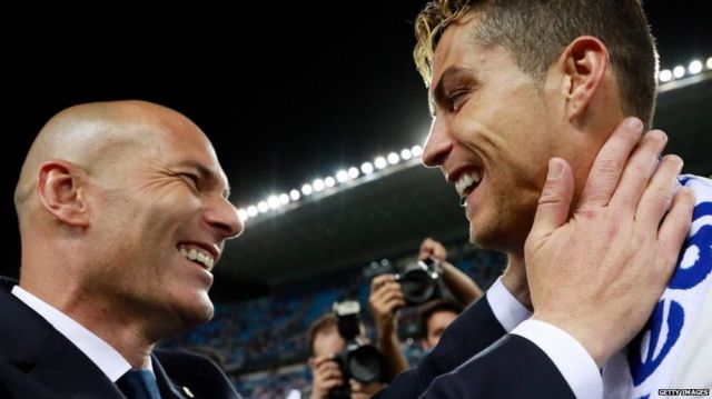 Zinedine Zidane y Cristiano Ronaldo