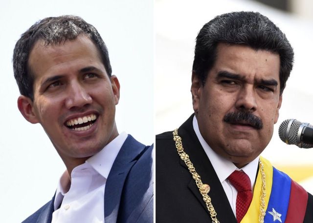 Juan Guidó y Nicolás Maduro