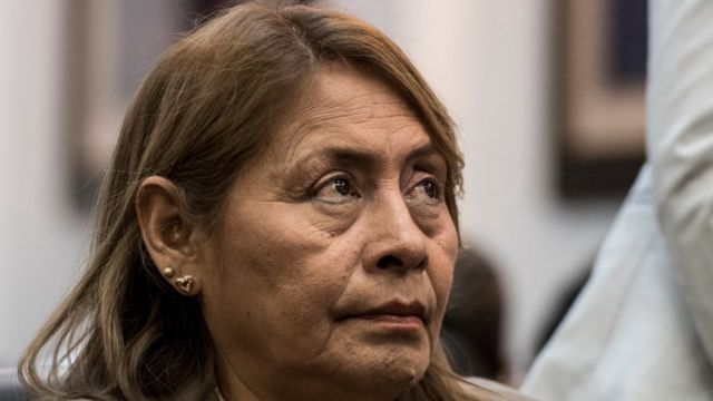Petita Albarracín en la audiencia de la Corte Interamericana de Derechos Humanos.