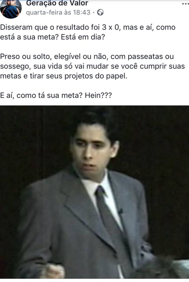 Postagem em que o empresário Flávio Augusto da Silva comenta julgamento do ex-presidente Lula