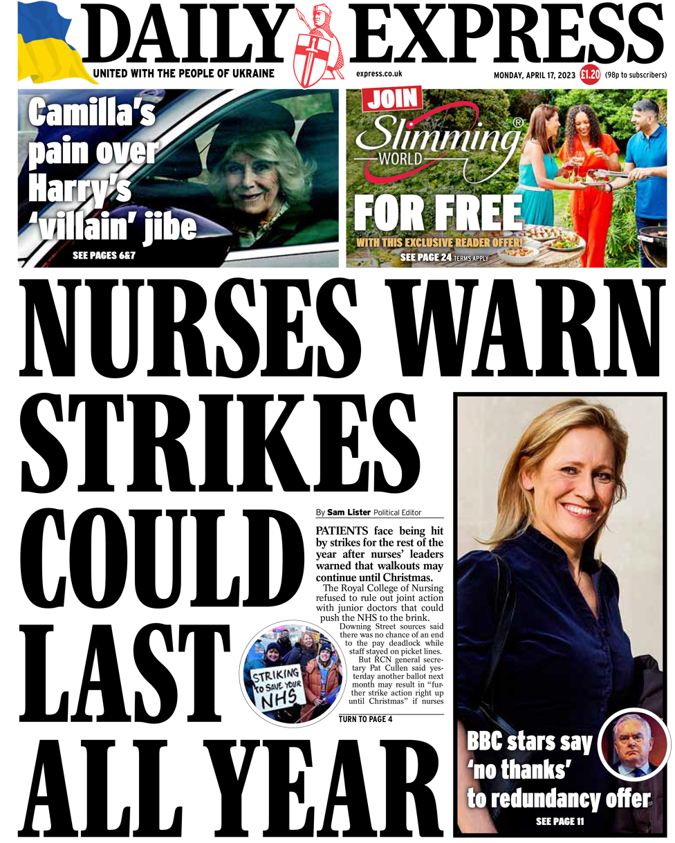 Newspaper headlines: Nurses' strike warning and PM's maths promise - BBC  News