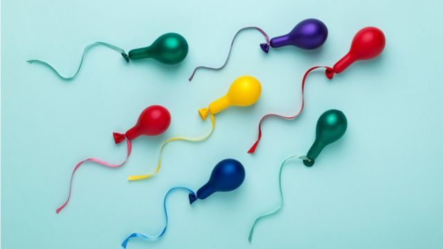 Colored sperm