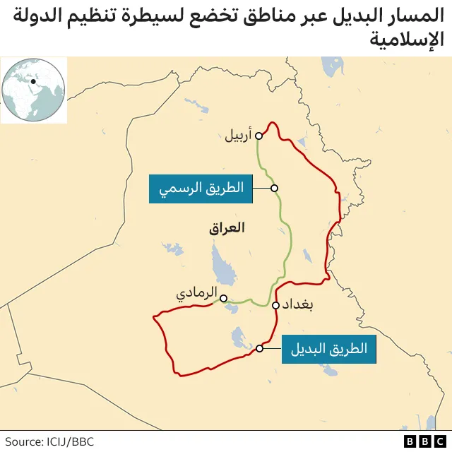 تنظيم الدولة الإسلامية: كيف عرضت شركة إريكسون للاتصالات حياة موظفيها في العراق للخطر؟ _123441874_icijmaparabic.png