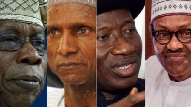 Obasanjo,Yar'Adua,Jonathan na Buhari