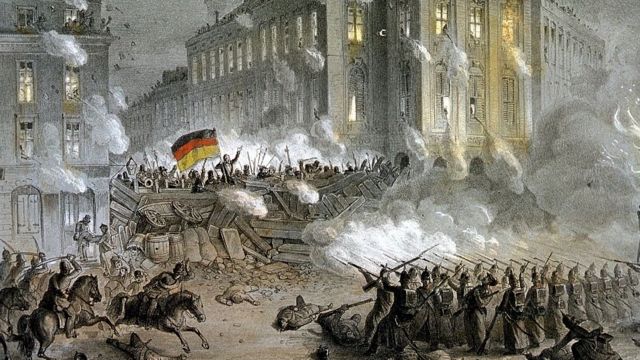 La Revolución de Marzo ocurrió entre los años 1848 y 1849 en Alemania.