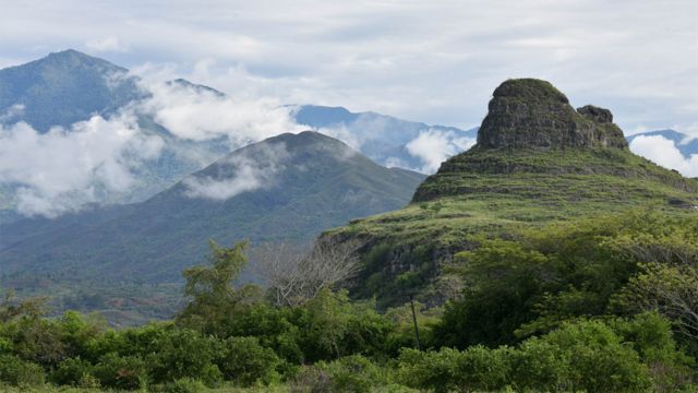 Tierras y montañas en el Departamento del Cauca