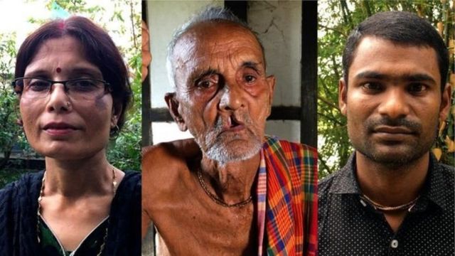 बायाँबाट सुचन्द्रा गोस्वामी, चन्द्रधर दास तथा अजित दास। उनीहरू तीनै जनालाई हिरासतमा राखिएको थियो।