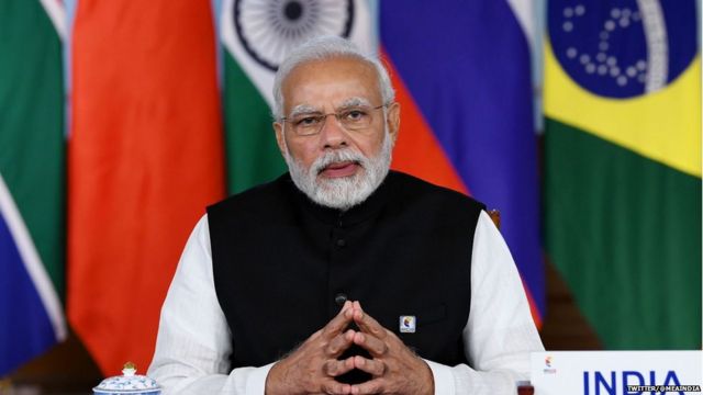 Indian Prime Minister Narendra Modi at the BRICS conference