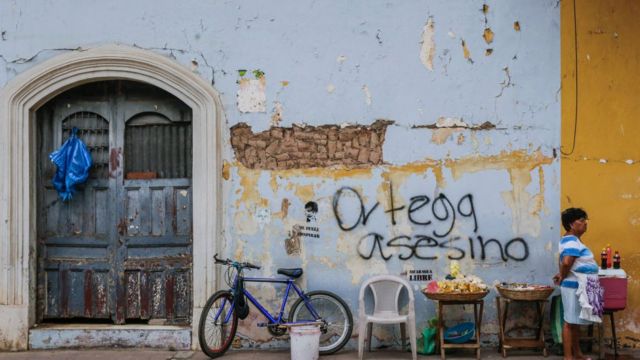 Grafiti contra Daniel Ortega