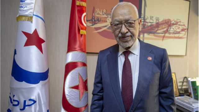 راشد الغنوشي، زعيم حركة النهضة، ورئيس البرلمان التونسي المنحل