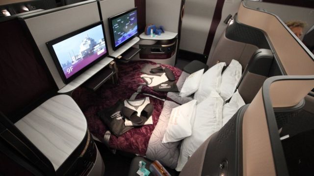 Интерьер Boeing 777 авиакомпании Qatar