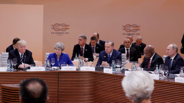 Hamburg'daki G20 Zirvesi'nden bir kare